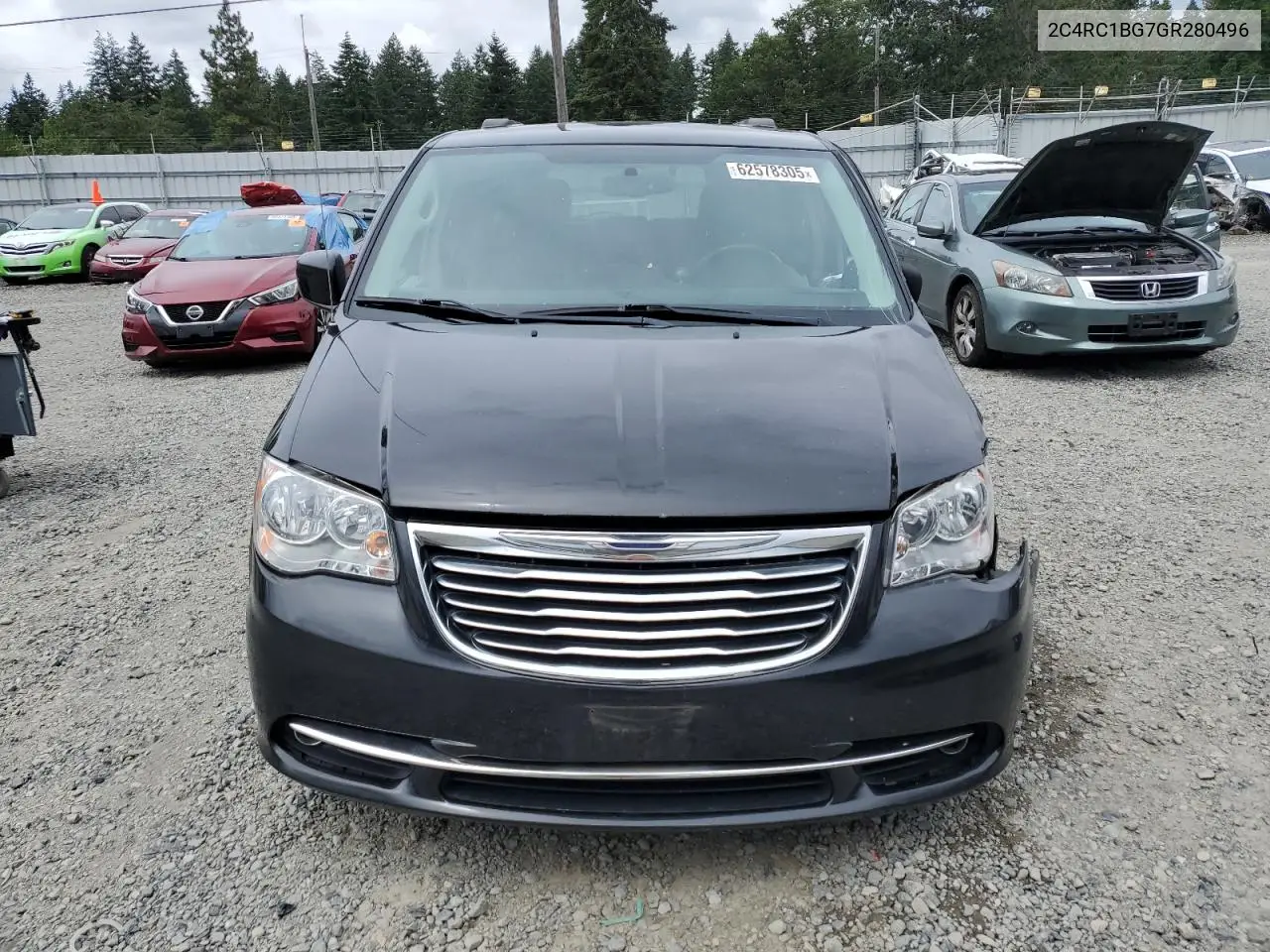 2016 Chrysler Town & Country Touring VIN: 2C4RC1BG7GR280496 Lot: 62578305