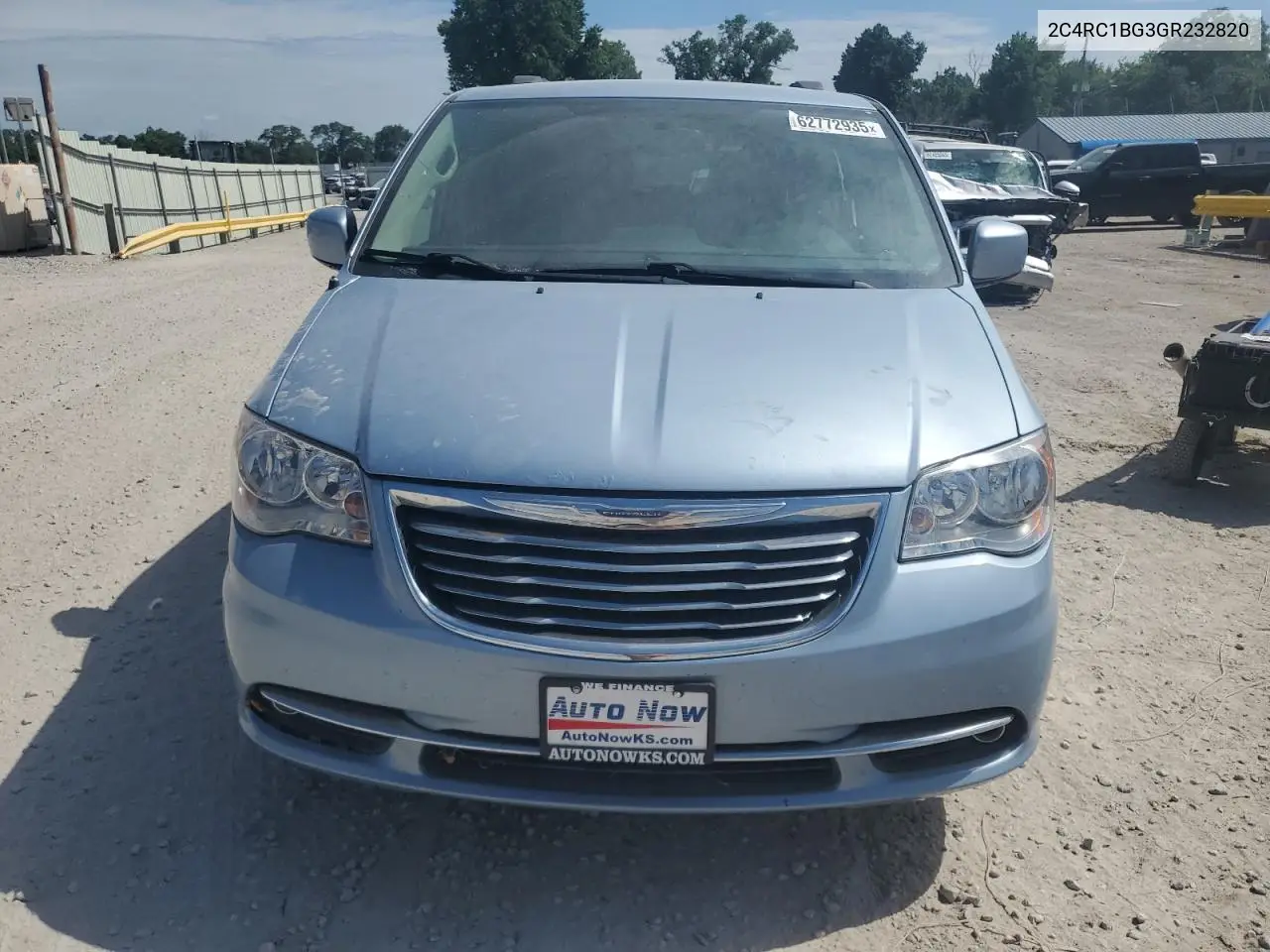 2016 Chrysler Town & Country Touring VIN: 2C4RC1BG3GR232820 Lot: 62772935