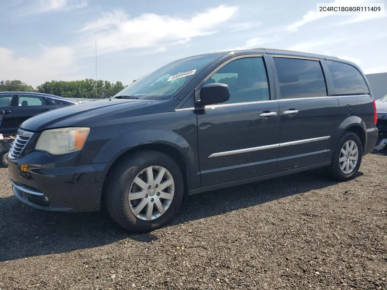 2016 Chrysler Town & Country Touring VIN: 2C4RC1BG8GR111409 Lot: 63089485