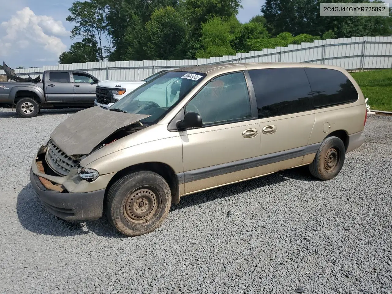 2000 Chrysler Grand Voyager Se VIN: 2C4GJ44GXYR725892 Lot: 60443415