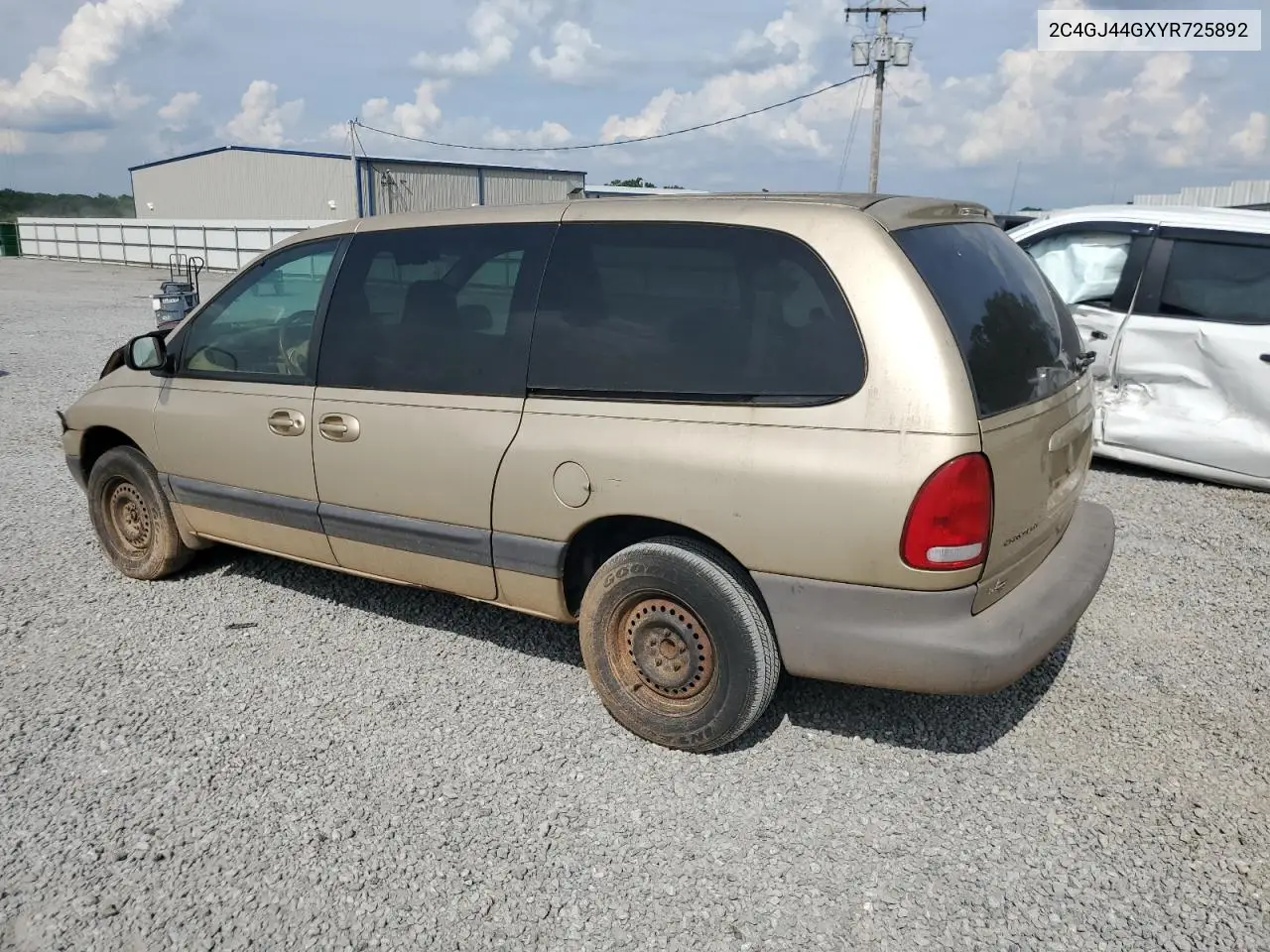 2000 Chrysler Grand Voyager Se VIN: 2C4GJ44GXYR725892 Lot: 60443415