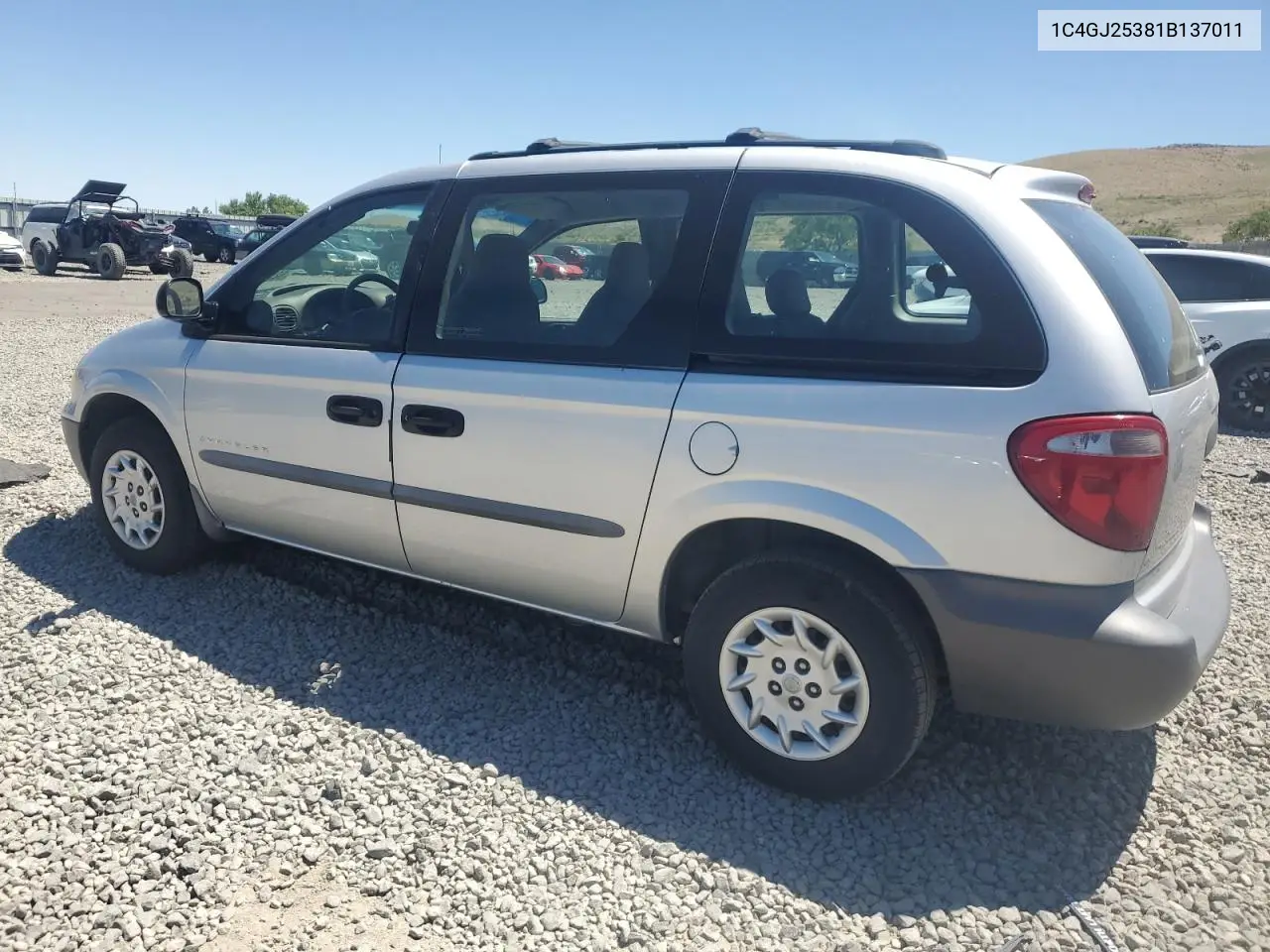 2001 Chrysler Voyager VIN: 1C4GJ25381B137011 Lot: 62588465