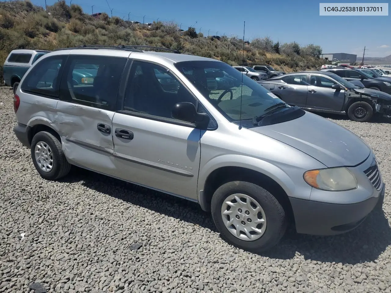 2001 Chrysler Voyager VIN: 1C4GJ25381B137011 Lot: 62588465