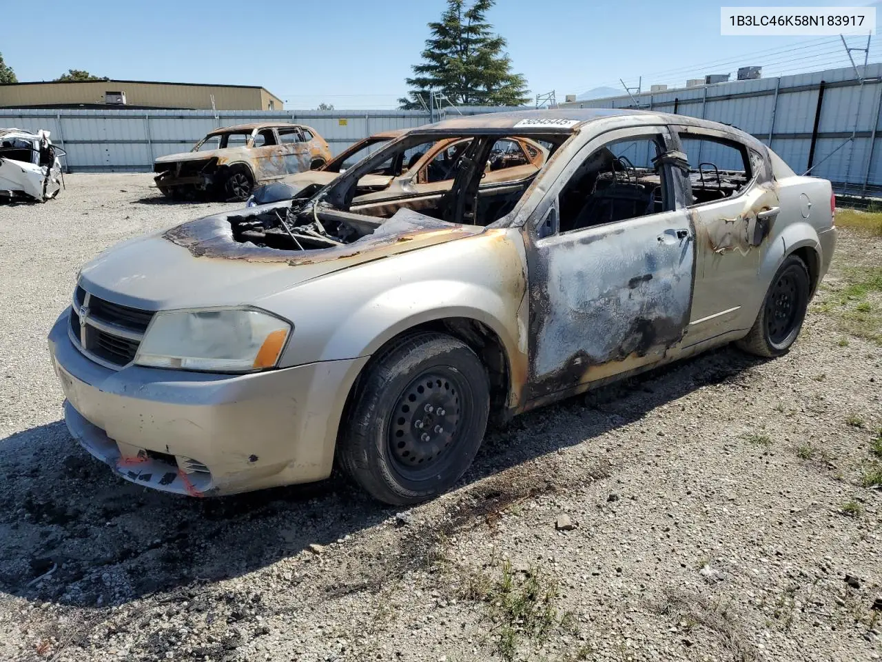 2008 Dodge Avenger Se VIN: 1B3LC46K58N183917 Lot: 50545445