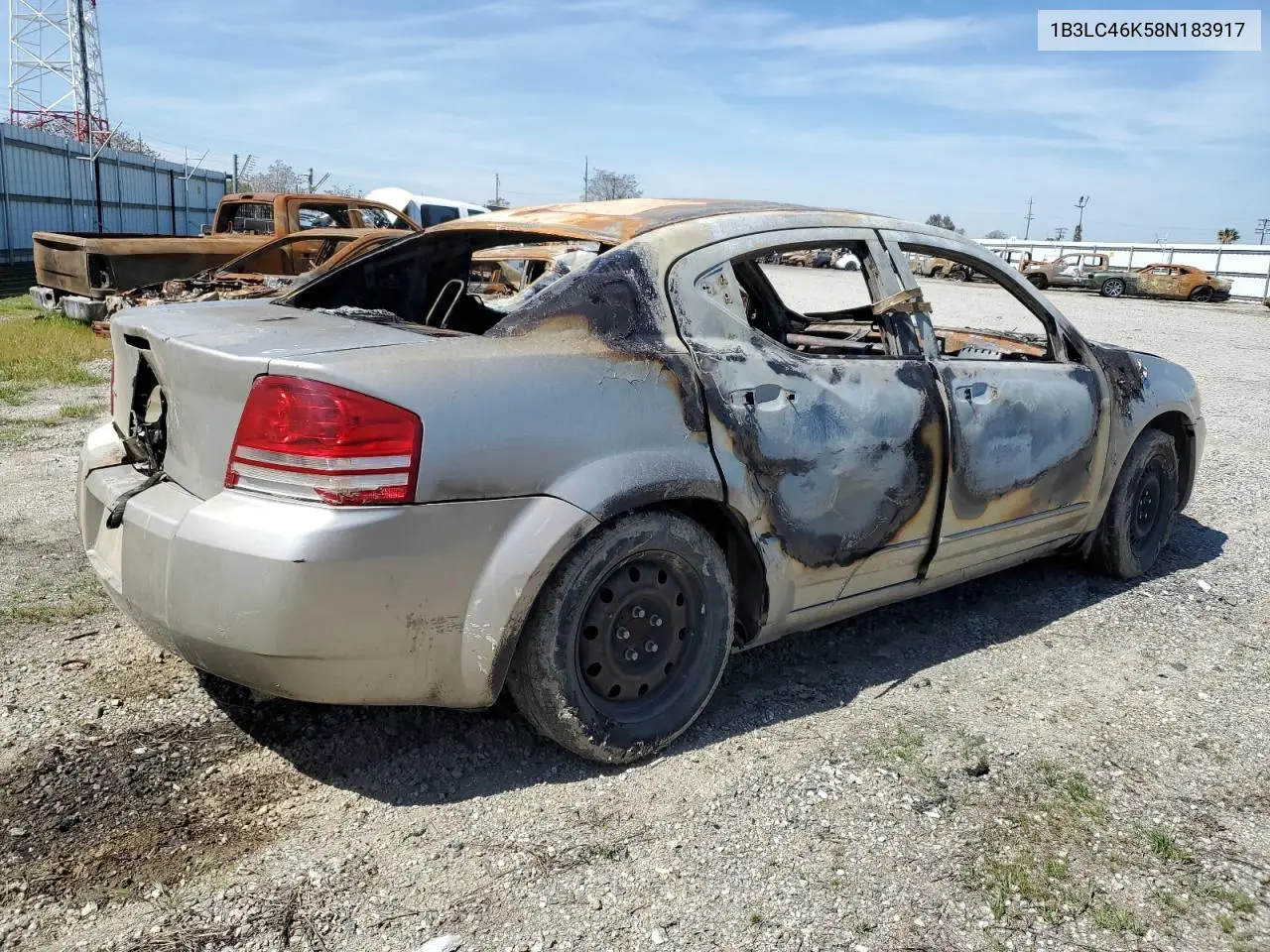 2008 Dodge Avenger Se VIN: 1B3LC46K58N183917 Lot: 50545445