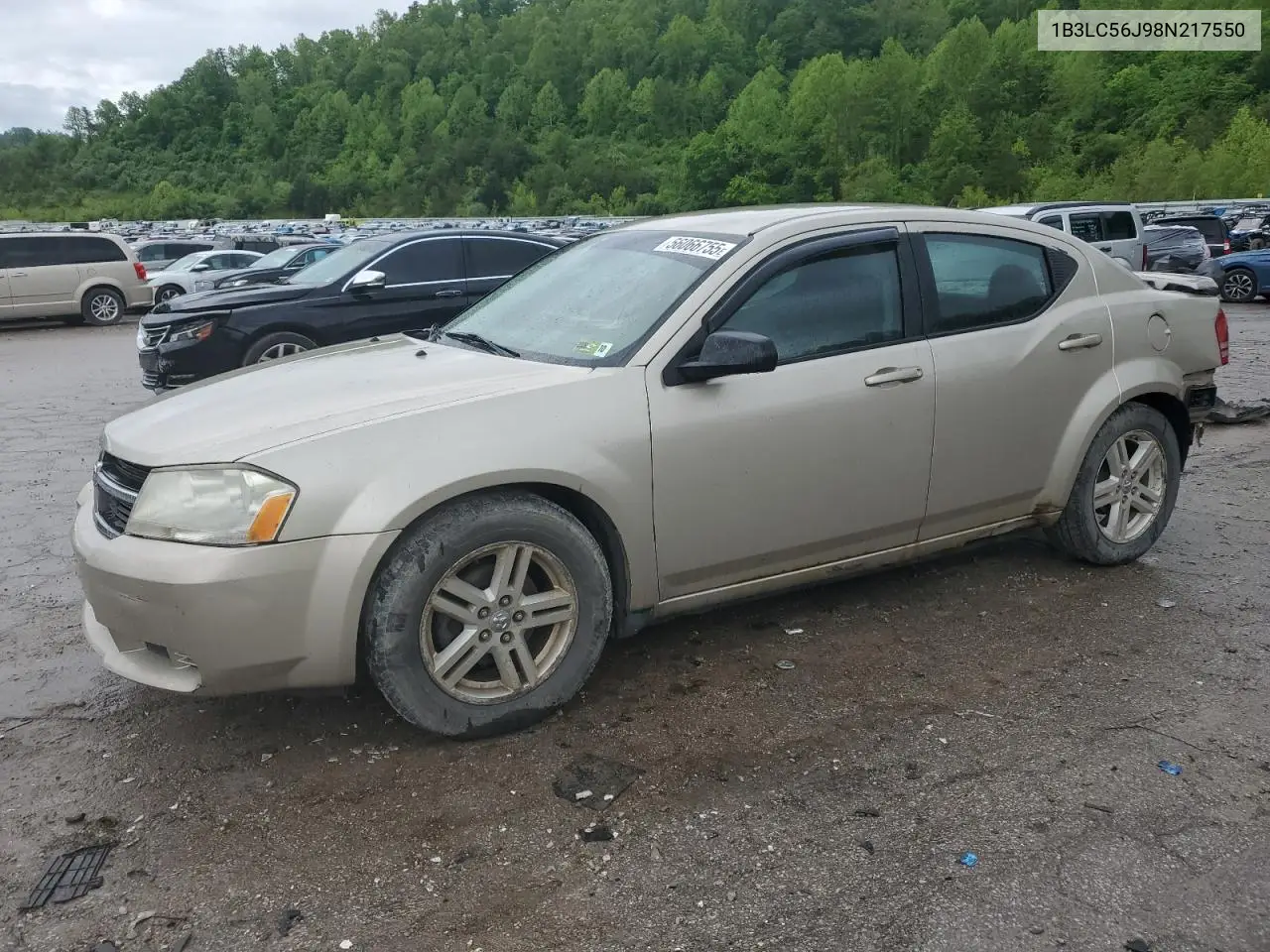 2008 Dodge Avenger Sxt VIN: 1B3LC56J98N217550 Lot: 56066755