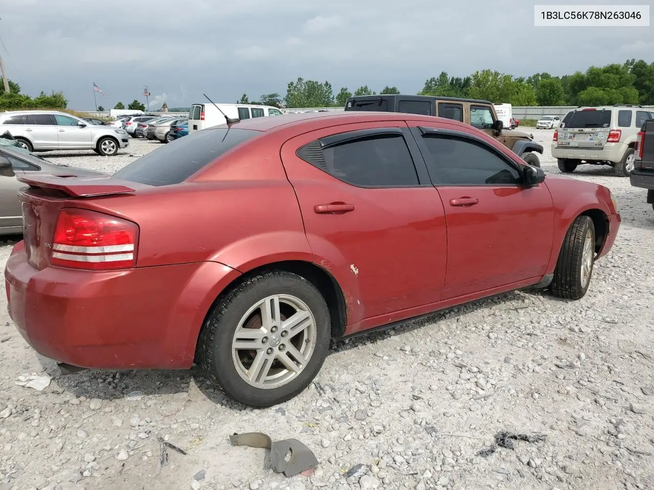 2008 Dodge Avenger Sxt VIN: 1B3LC56K78N263046 Lot: 62885805