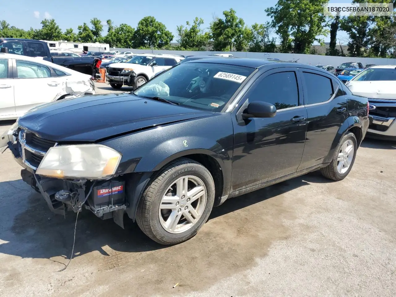 2010 Dodge Avenger R/T VIN: 1B3CC5FB6AN187020 Lot: 62589145