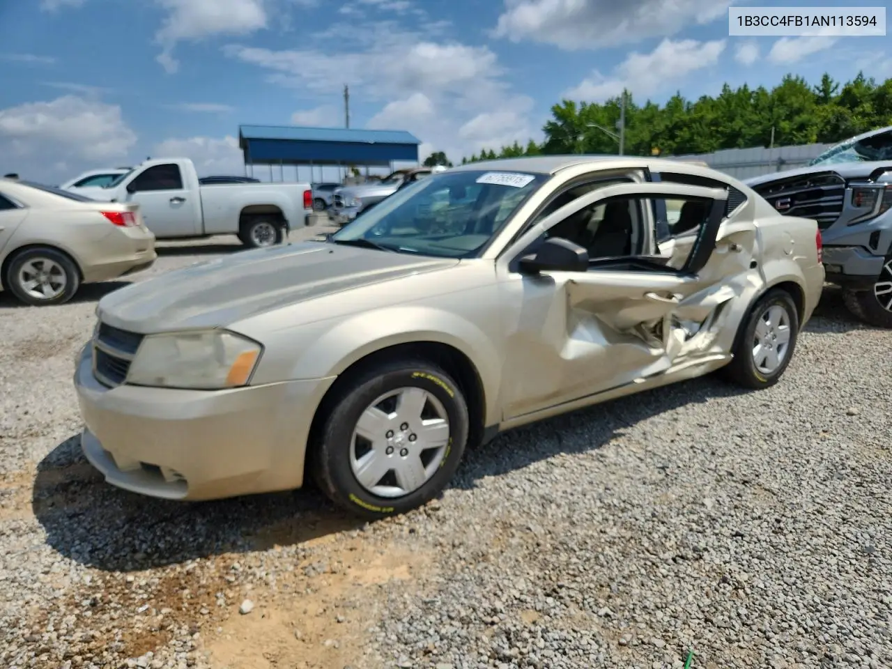 2010 Dodge Avenger Sxt VIN: 1B3CC4FB1AN113594 Lot: 62755915