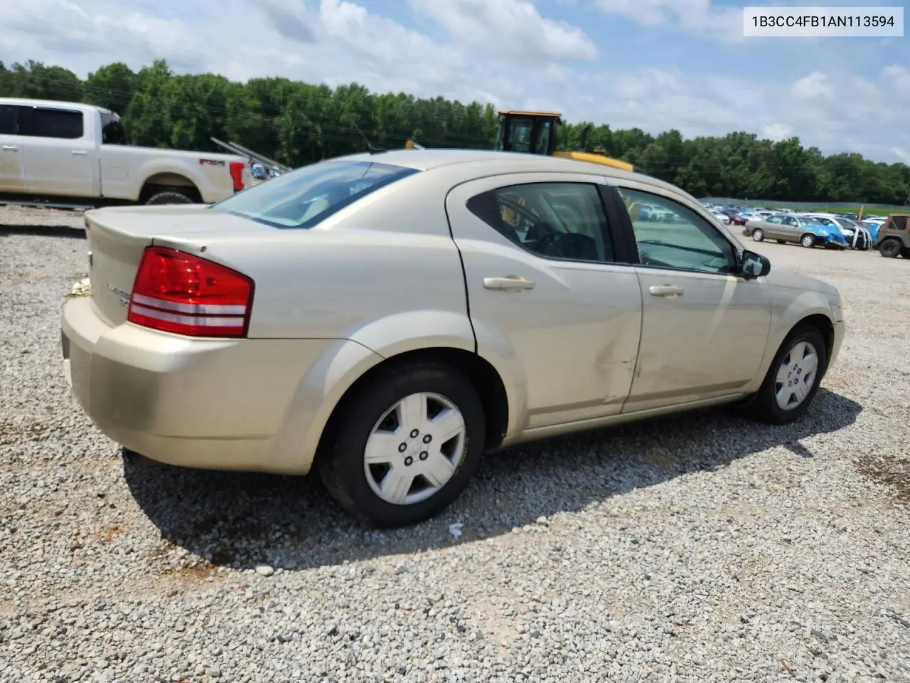 2010 Dodge Avenger Sxt VIN: 1B3CC4FB1AN113594 Lot: 62755915