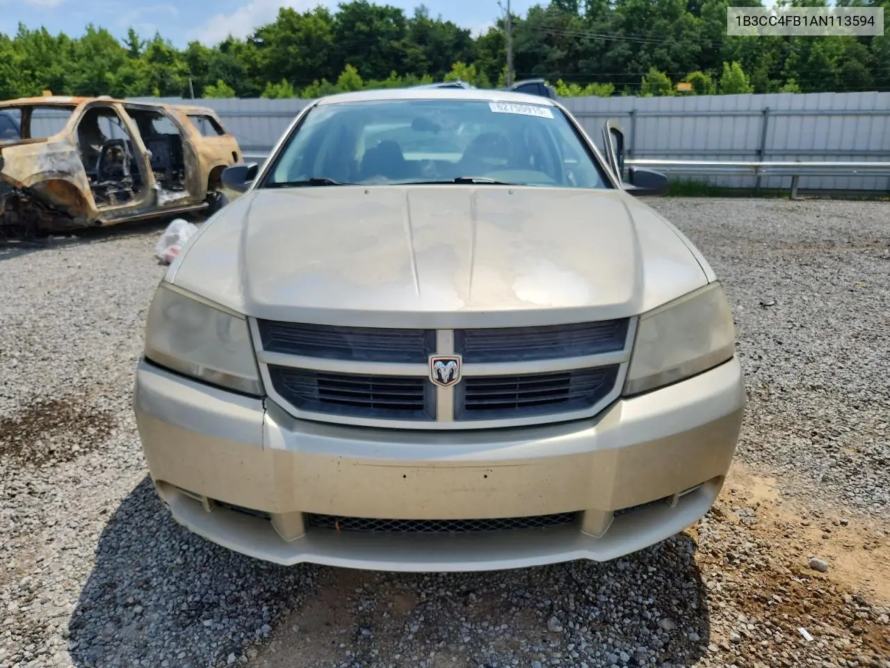 2010 Dodge Avenger Sxt VIN: 1B3CC4FB1AN113594 Lot: 62755915