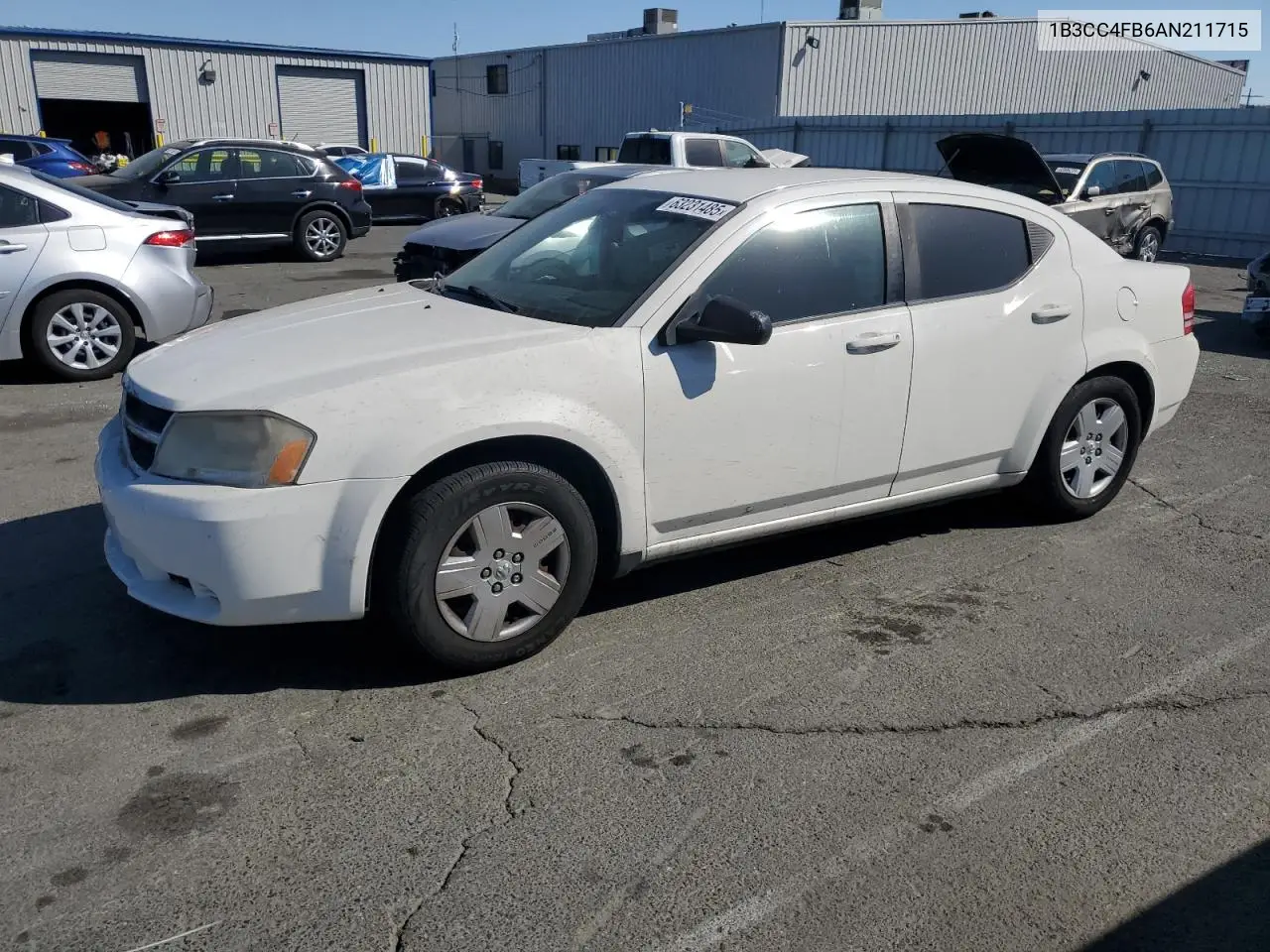 2010 Dodge Avenger Sxt VIN: 1B3CC4FB6AN211715 Lot: 63231485