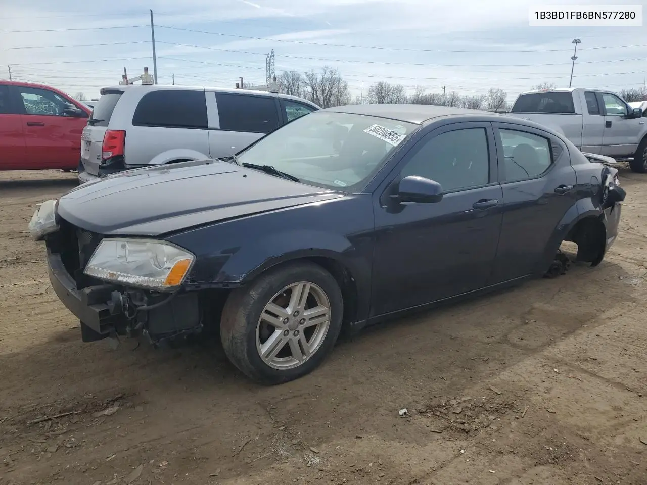 2011 Dodge Avenger Mainstreet VIN: 1B3BD1FB6BN577280 Lot: 50206555