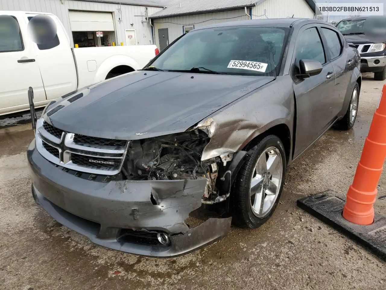 2011 Dodge Avenger Lux VIN: 1B3BD2FB8BN621513 Lot: 52994565