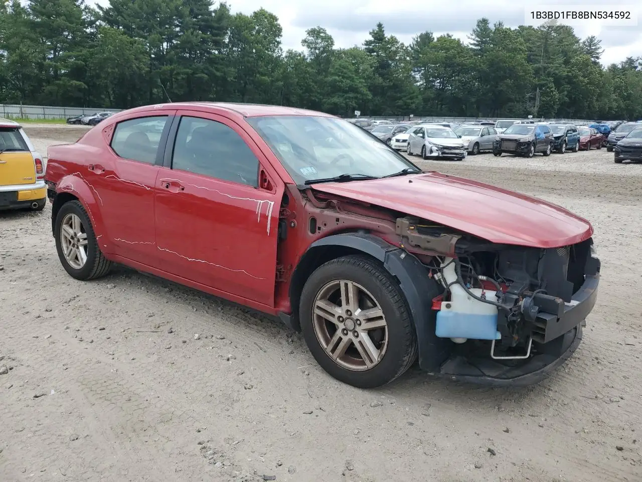 2011 Dodge Avenger Mainstreet VIN: 1B3BD1FB8BN534592 Lot: 61805935