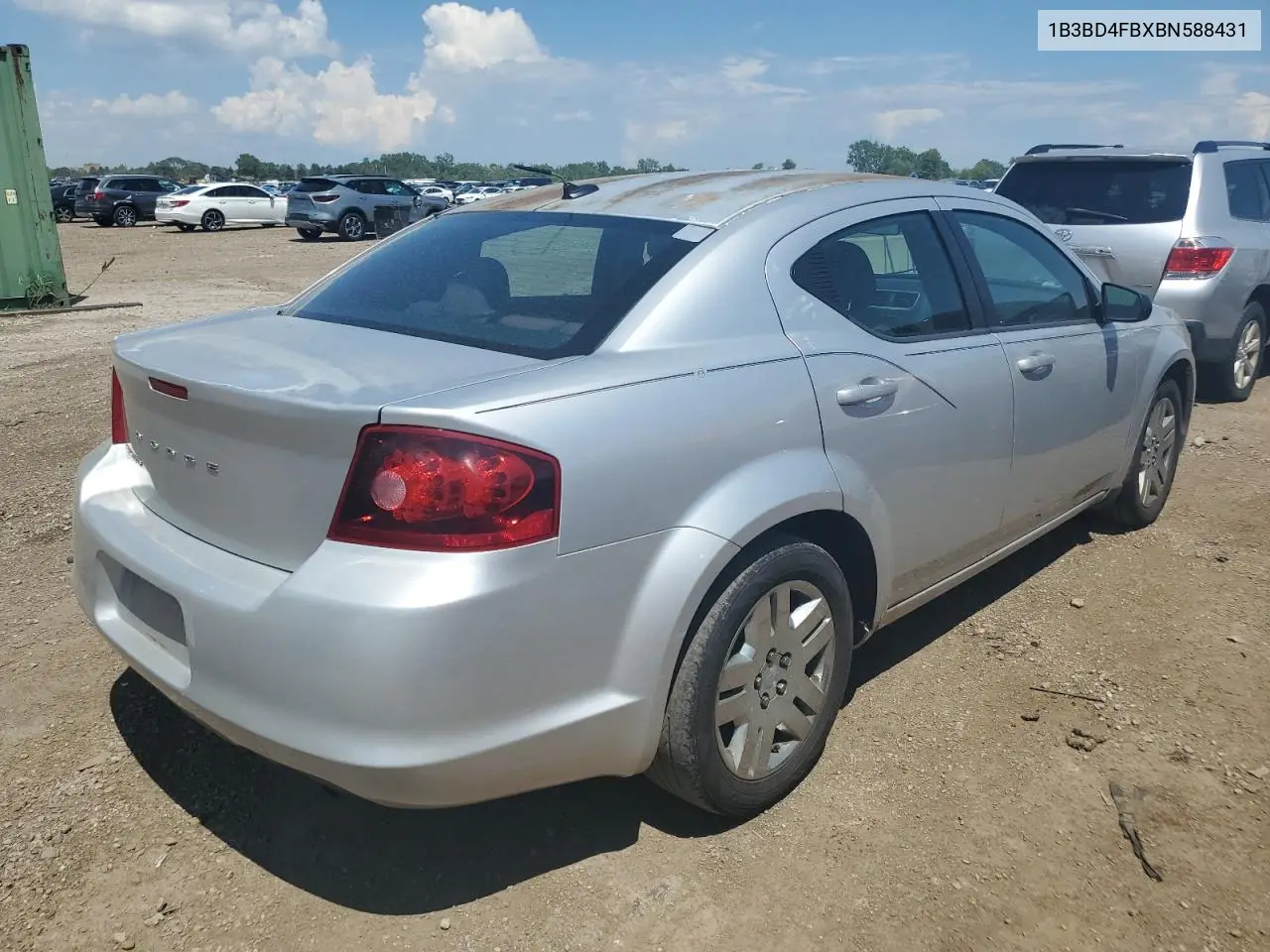 2011 Dodge Avenger Express VIN: 1B3BD4FBXBN588431 Lot: 62300175