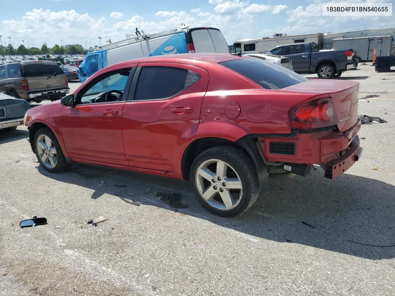 2011 Dodge Avenger Express VIN: 1B3BD4FB1BN540655 Lot: 62308155
