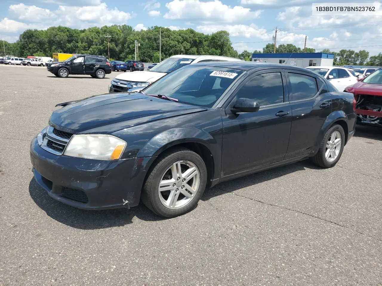 2011 Dodge Avenger Mainstreet VIN: 1B3BD1FB7BN523762 Lot: 62991615