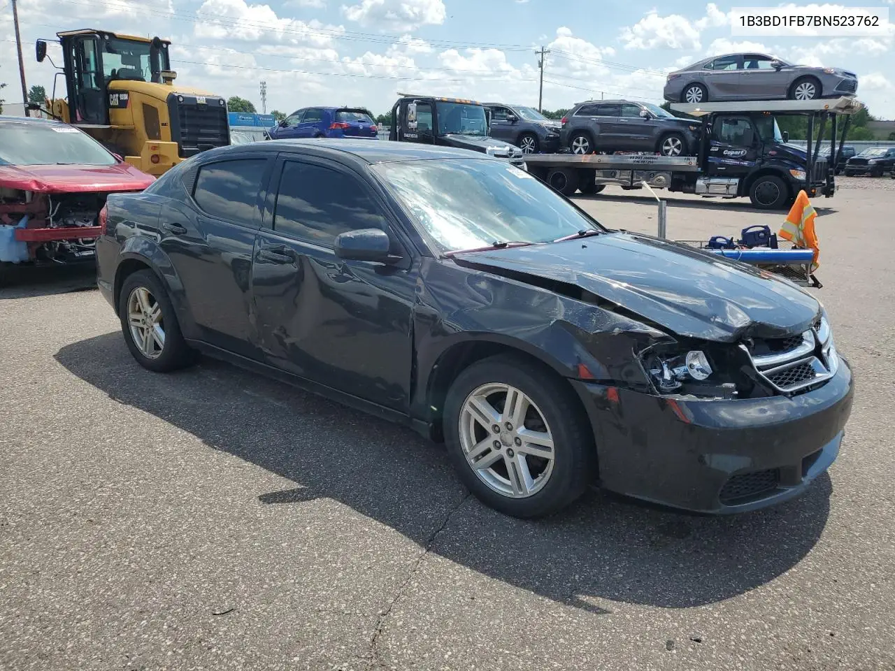 2011 Dodge Avenger Mainstreet VIN: 1B3BD1FB7BN523762 Lot: 62991615