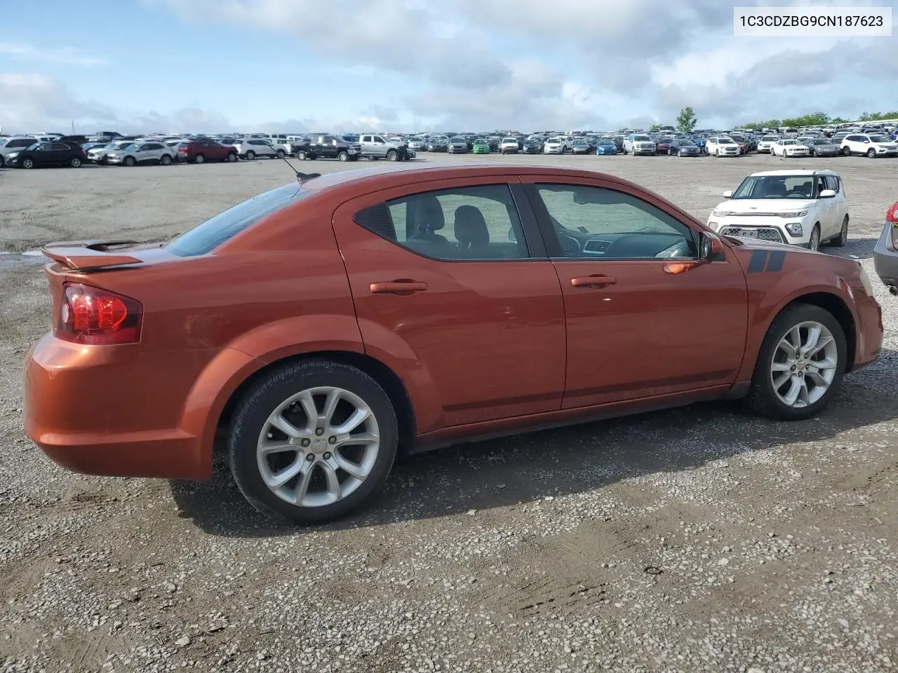 2012 Dodge Avenger R/T VIN: 1C3CDZBG9CN187623 Lot: 56198225