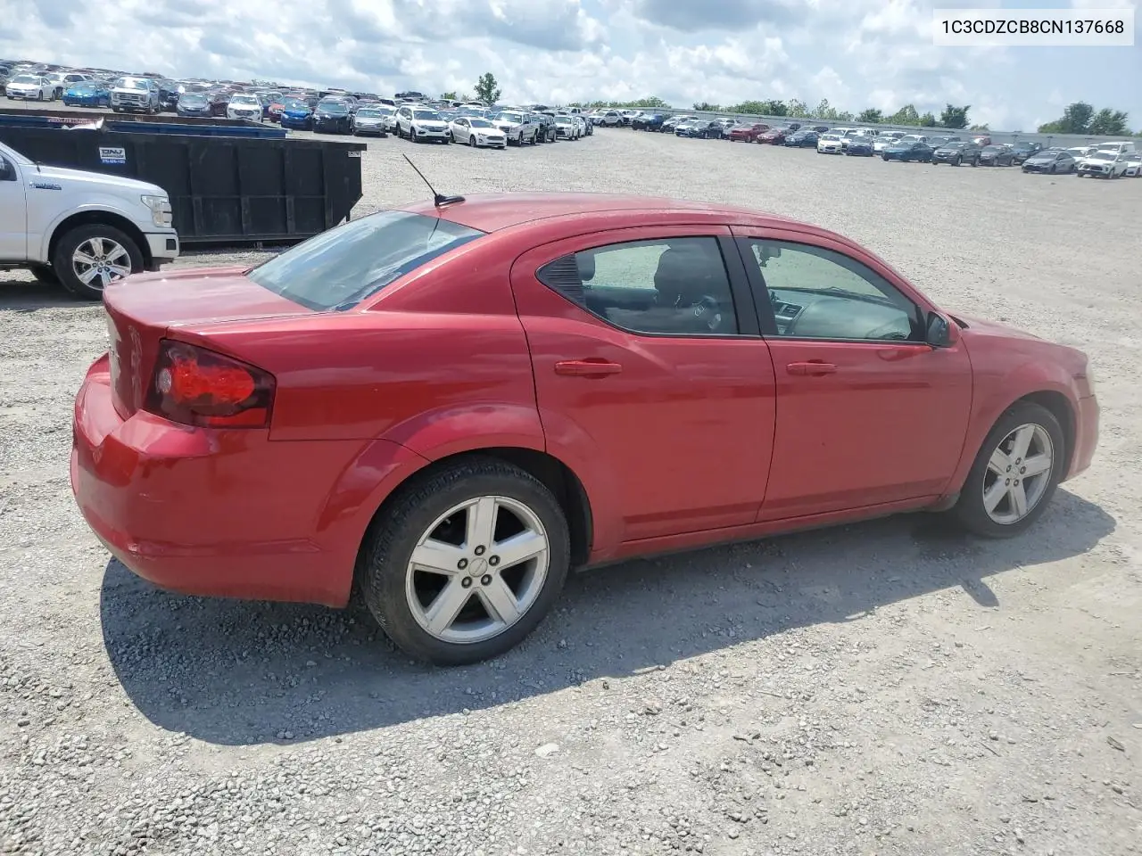 2012 Dodge Avenger Sxt VIN: 1C3CDZCB8CN137668 Lot: 56501495