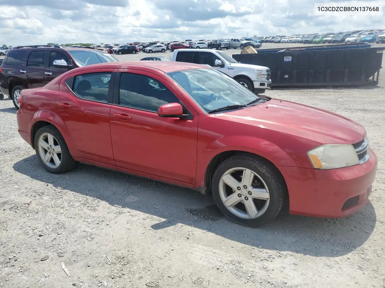 2012 Dodge Avenger Sxt VIN: 1C3CDZCB8CN137668 Lot: 56501495
