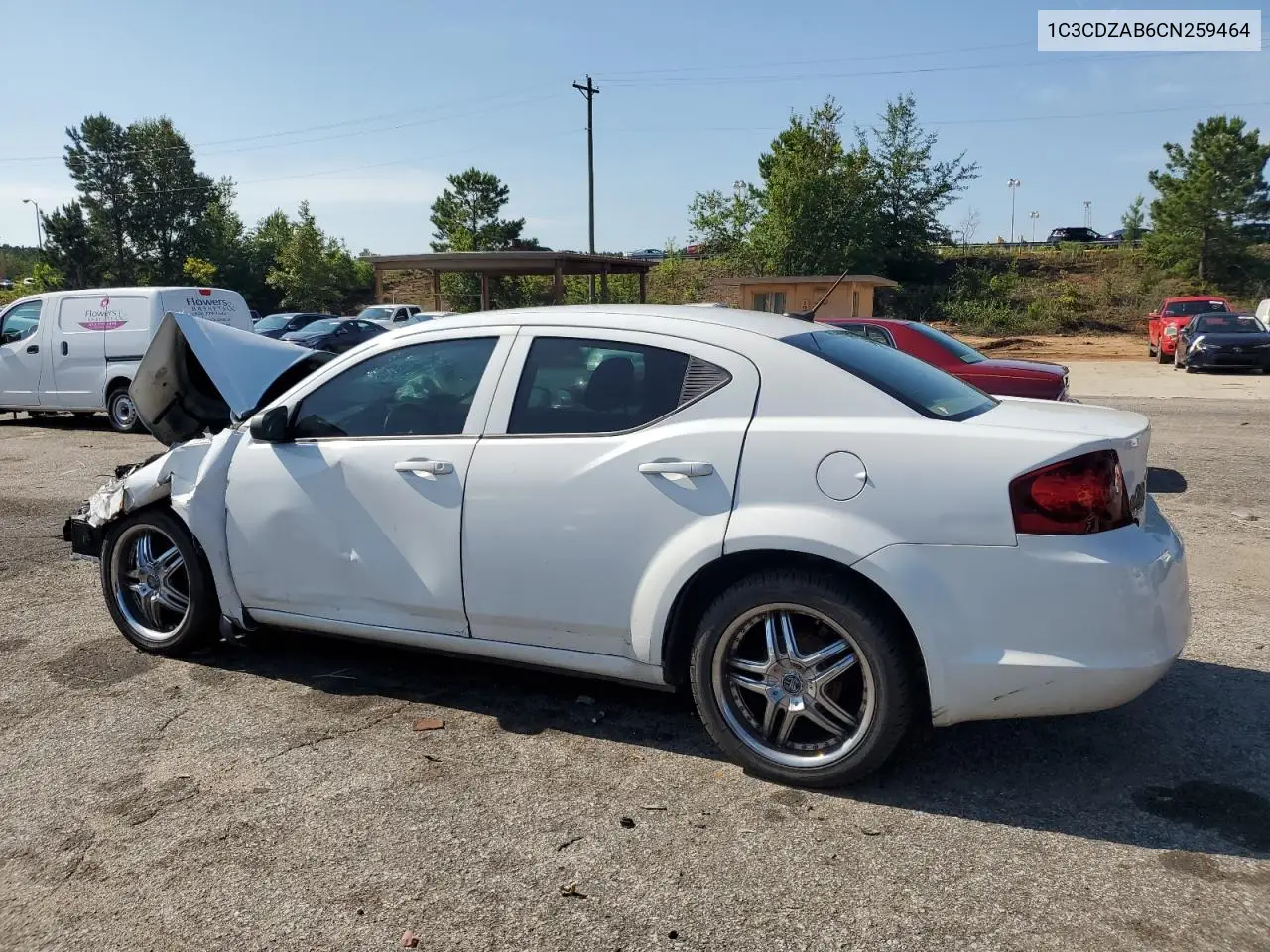 2012 Dodge Avenger Se VIN: 1C3CDZAB6CN259464 Lot: 62136225