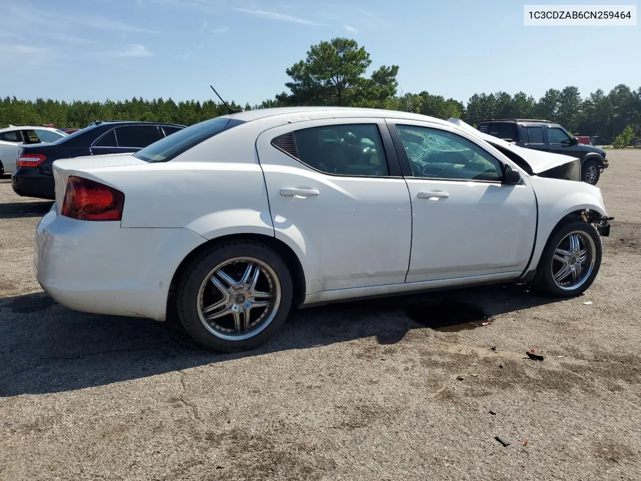 2012 Dodge Avenger Se VIN: 1C3CDZAB6CN259464 Lot: 62136225