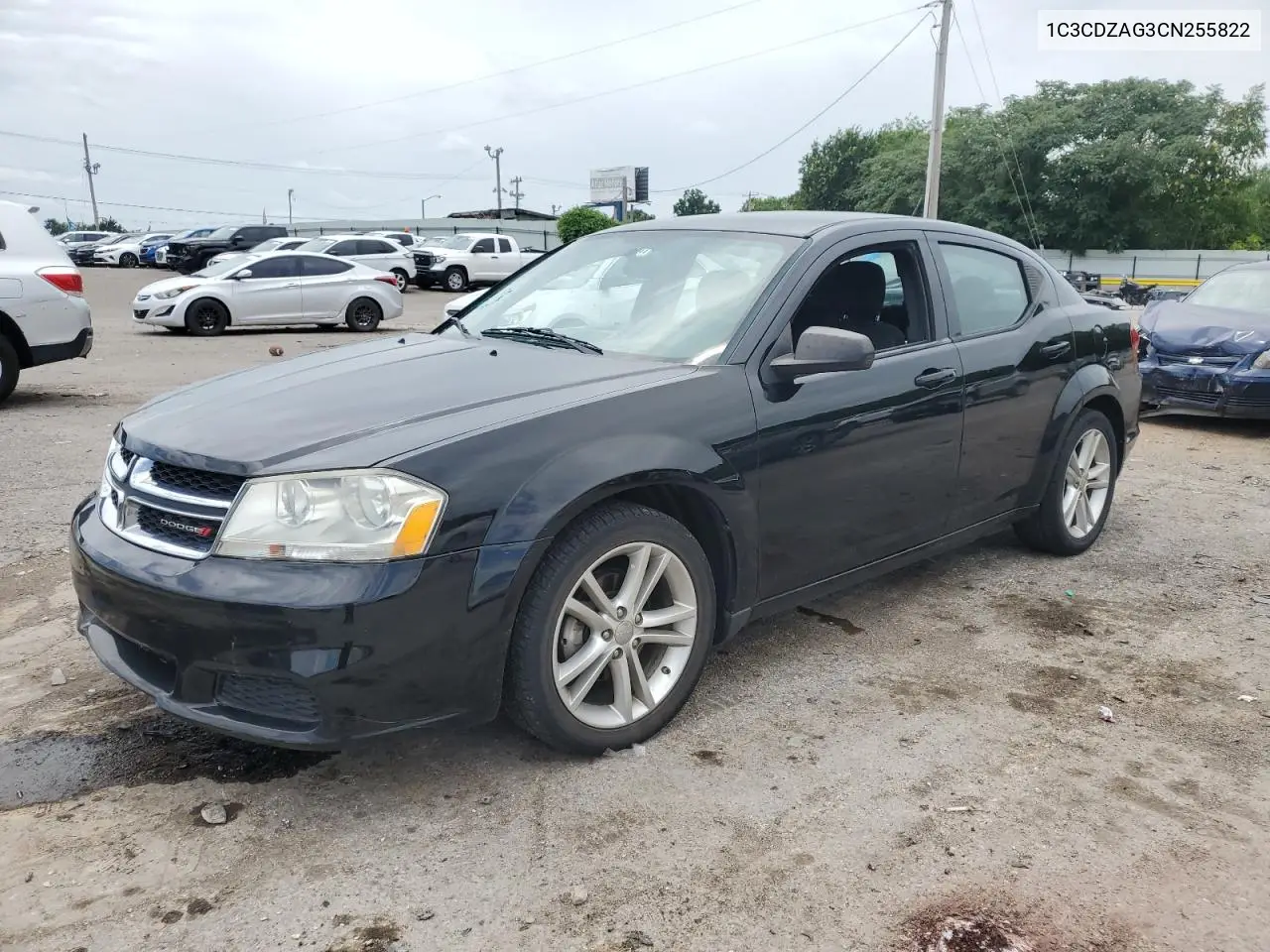 2012 Dodge Avenger Se VIN: 1C3CDZAG3CN255822 Lot: 62413095