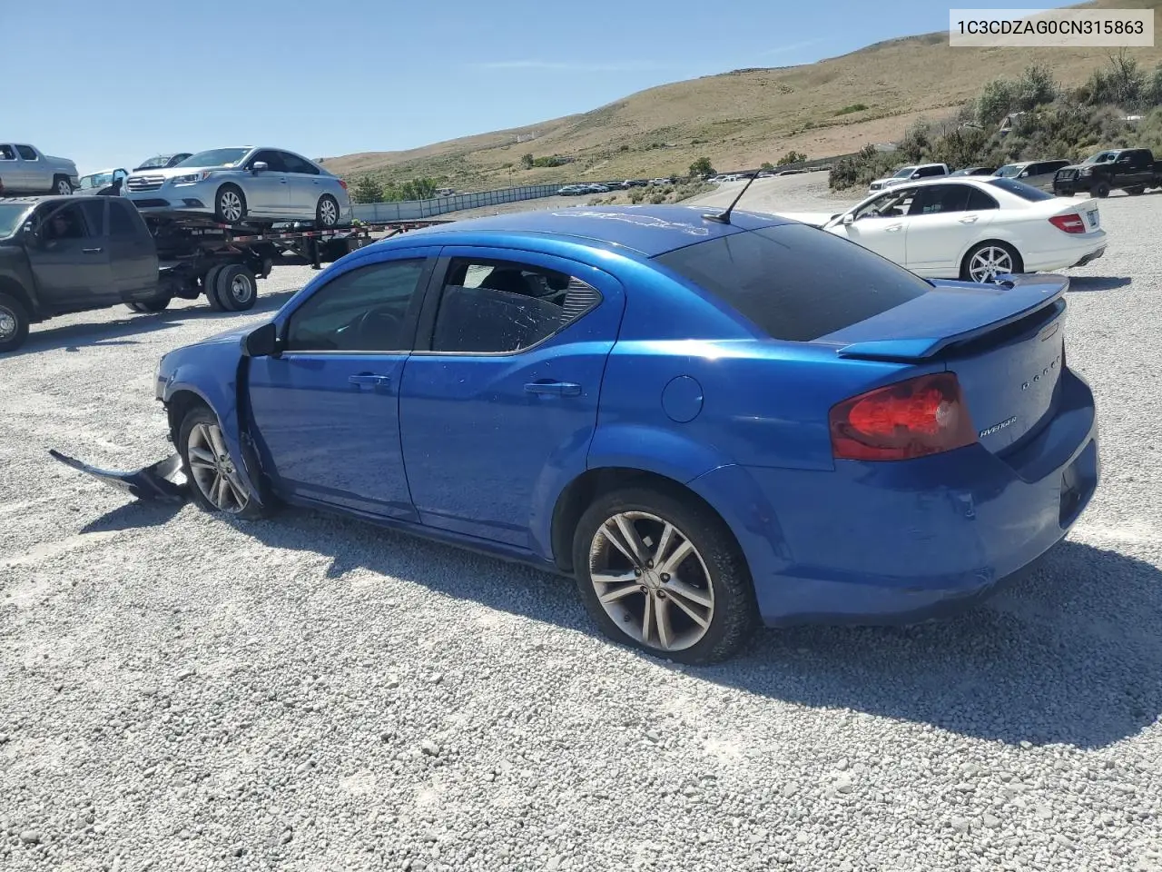 2012 Dodge Avenger Se VIN: 1C3CDZAG0CN315863 Lot: 62707565