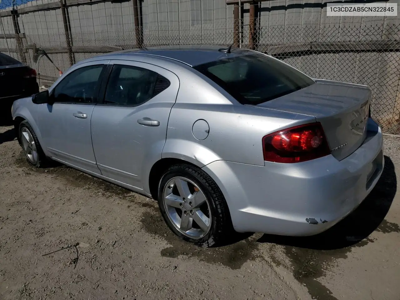 2012 Dodge Avenger Se VIN: 1C3CDZAB5CN322845 Lot: 66049755
