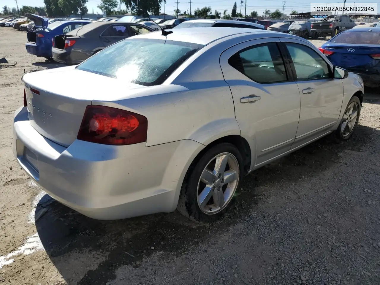 2012 Dodge Avenger Se VIN: 1C3CDZAB5CN322845 Lot: 66049755