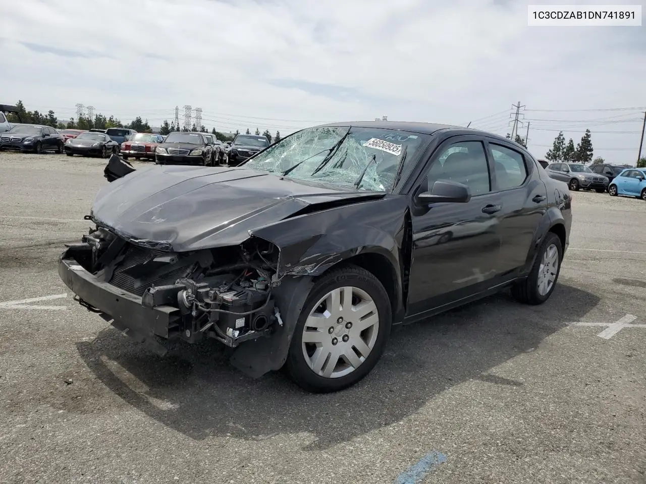 2013 Dodge Avenger Se VIN: 1C3CDZAB1DN741891 Lot: 56050935