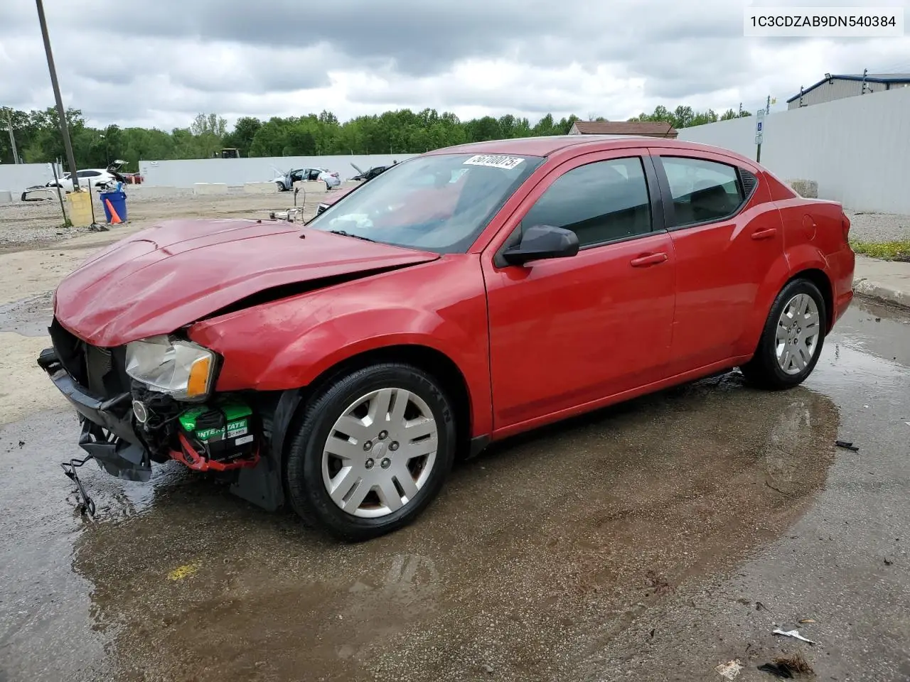2013 Dodge Avenger Se VIN: 1C3CDZAB9DN540384 Lot: 56700075
