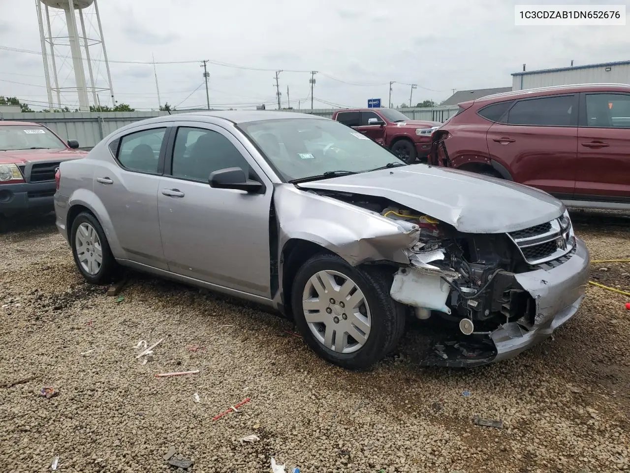 2013 Dodge Avenger Se VIN: 1C3CDZAB1DN652676 Lot: 58506685