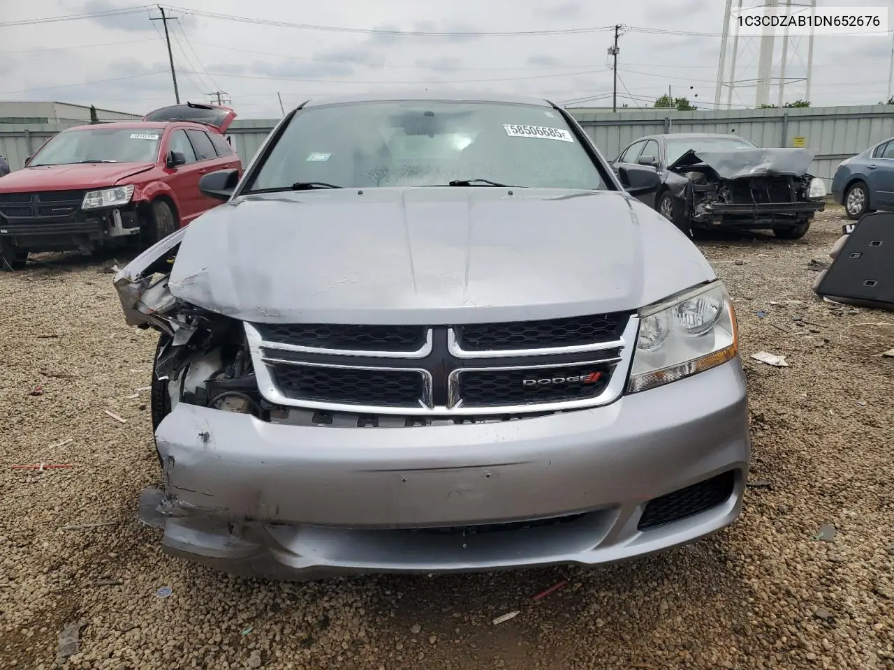 2013 Dodge Avenger Se VIN: 1C3CDZAB1DN652676 Lot: 58506685