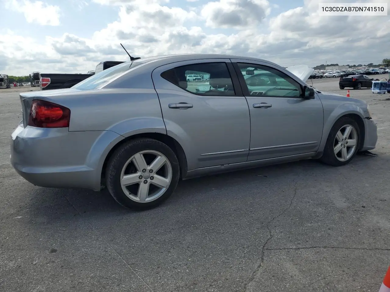 2013 Dodge Avenger Se VIN: 1C3CDZAB7DN741510 Lot: 61473545