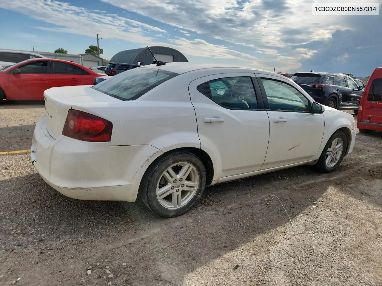 2013 Dodge Avenger Sxt VIN: 1C3CDZCB0DN557314 Lot: 61806395