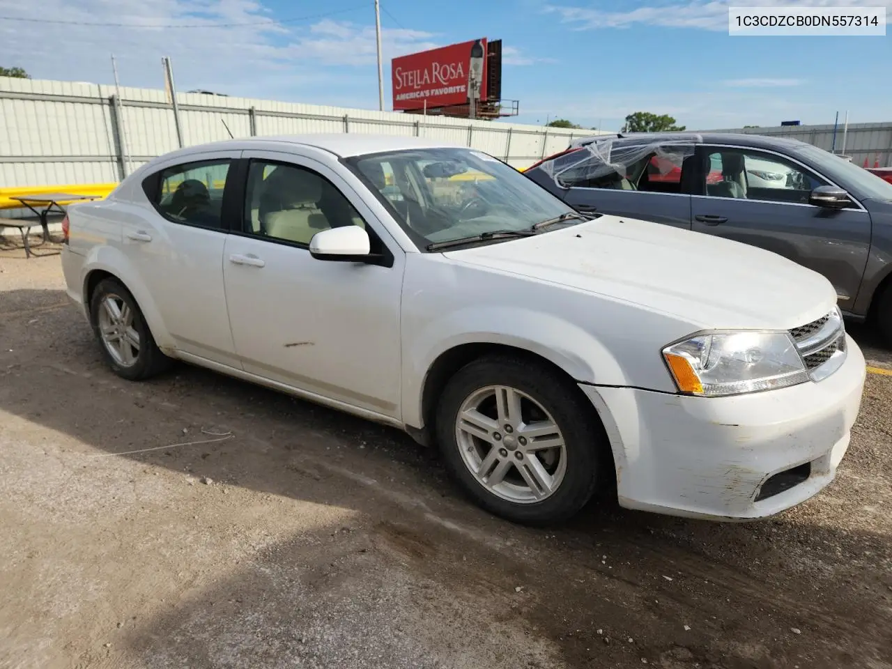 2013 Dodge Avenger Sxt VIN: 1C3CDZCB0DN557314 Lot: 61806395