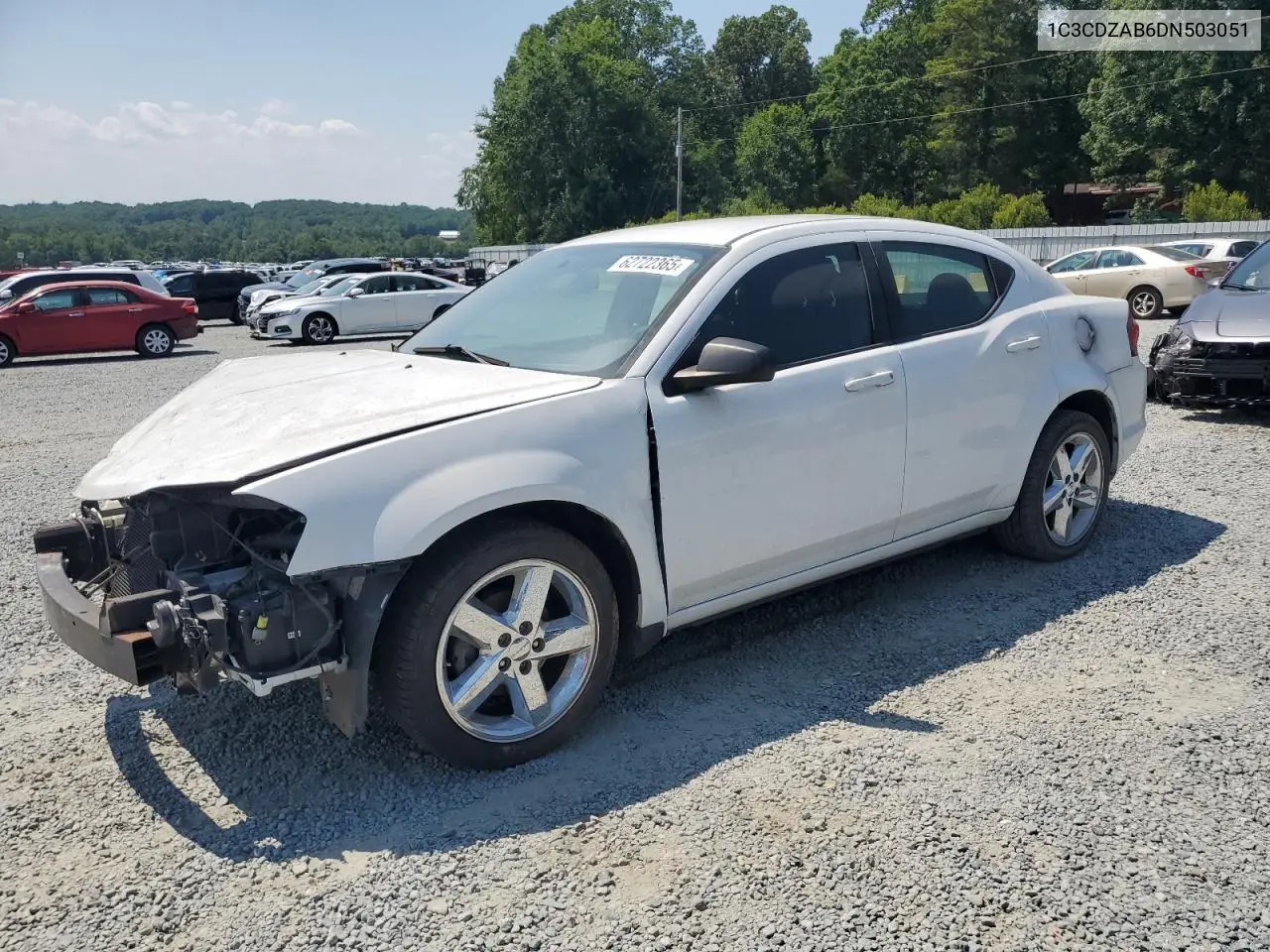 2013 Dodge Avenger Se VIN: 1C3CDZAB6DN503051 Lot: 62722365