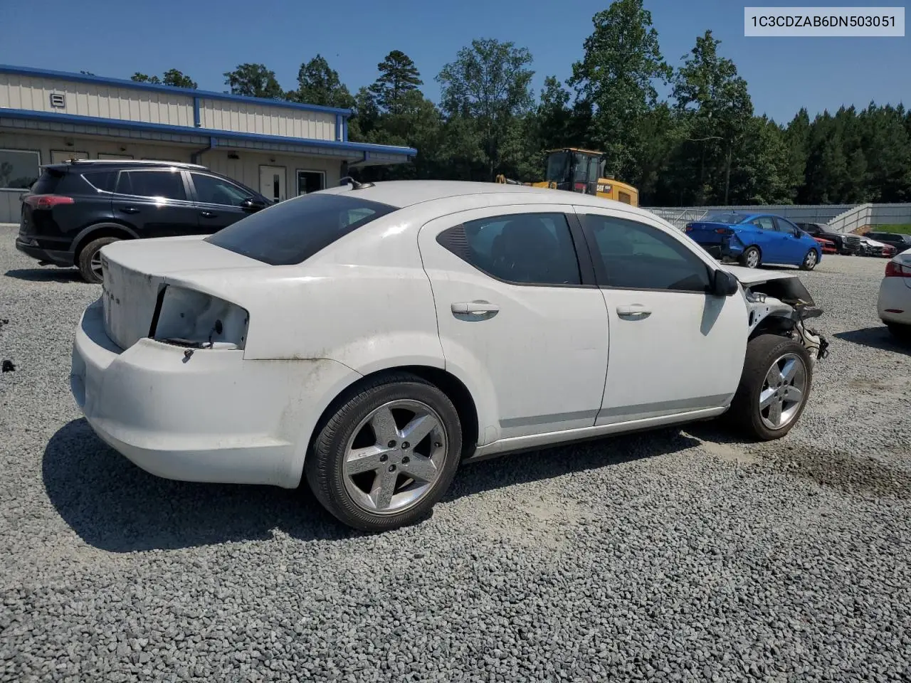 2013 Dodge Avenger Se VIN: 1C3CDZAB6DN503051 Lot: 62722365