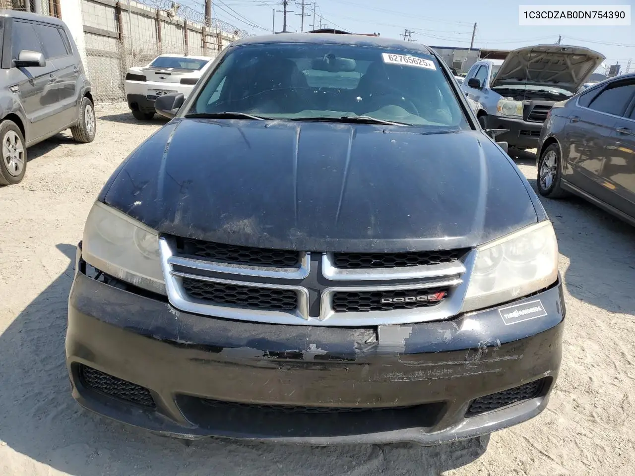2013 Dodge Avenger Se VIN: 1C3CDZAB0DN754390 Lot: 62765625
