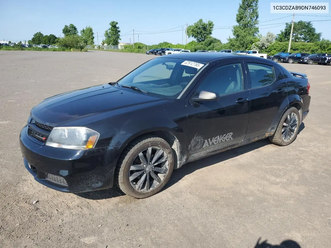 2013 Dodge Avenger Se VIN: 1C3CDZAB9DN746093 Lot: 62912765