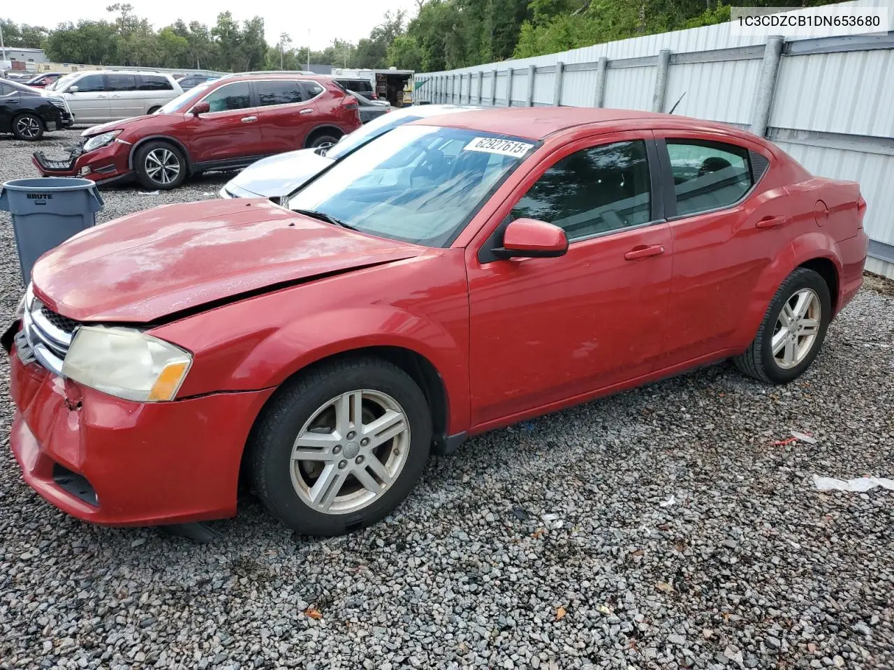 2013 Dodge Avenger Sxt VIN: 1C3CDZCB1DN653680 Lot: 62927615