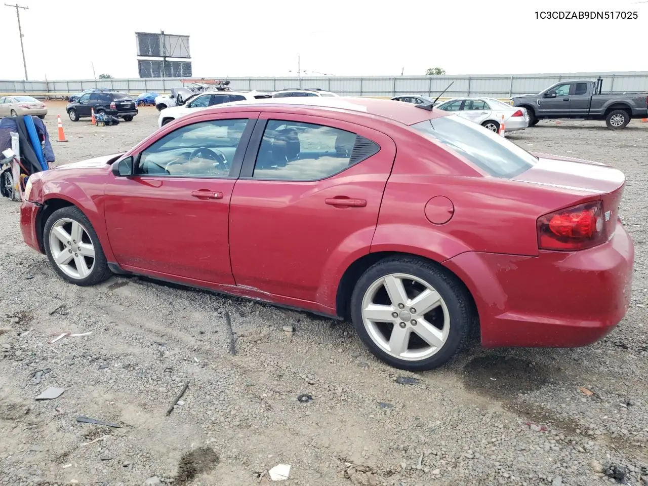 2013 Dodge Avenger Se VIN: 1C3CDZAB9DN517025 Lot: 62944595
