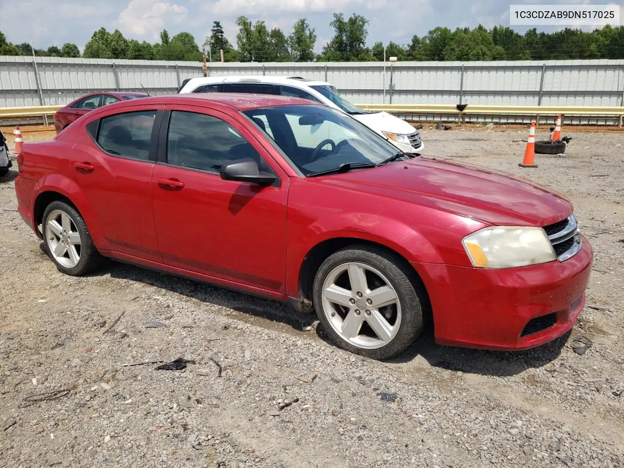 2013 Dodge Avenger Se VIN: 1C3CDZAB9DN517025 Lot: 62944595