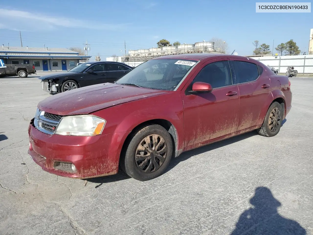 2014 Dodge Avenger Sxt VIN: 1C3CDZCB0EN190433 Lot: 48732205