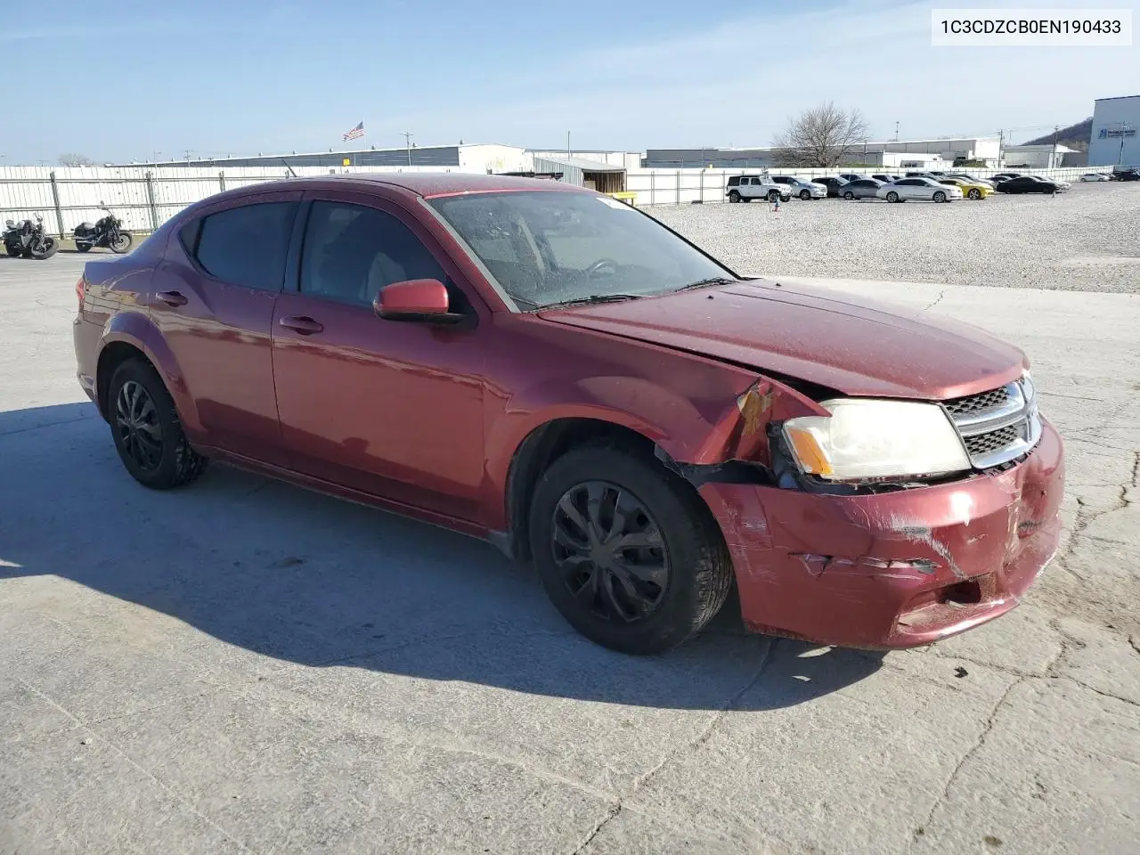 2014 Dodge Avenger Sxt VIN: 1C3CDZCB0EN190433 Lot: 48732205