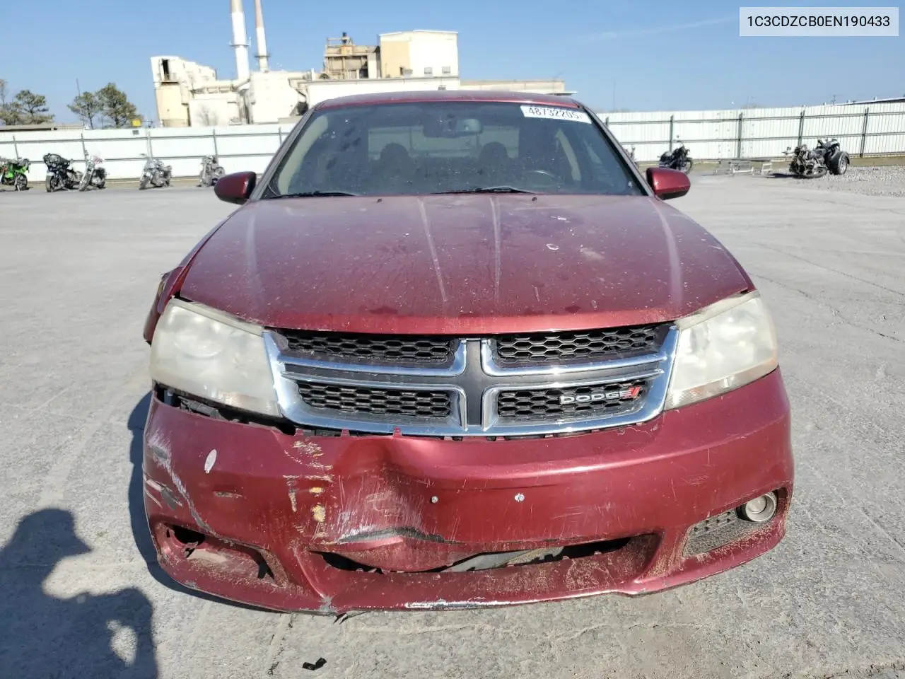 2014 Dodge Avenger Sxt VIN: 1C3CDZCB0EN190433 Lot: 48732205