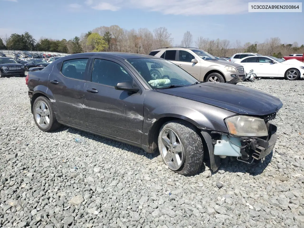 2014 Dodge Avenger Se VIN: 1C3CDZAB9EN200864 Lot: 50874185